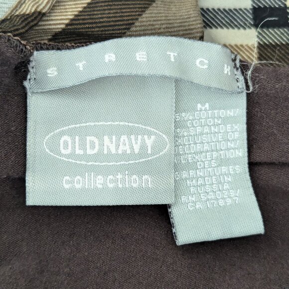 VTG 00s Y2K Old Navy Dark Brown Lettuce Hem V-Neck Long Bell Sleeve Top Sz M - Picture 6 of 6